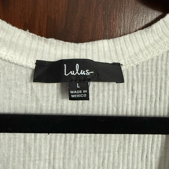 Lulu's Cream Ribbed Tank Top - Picture 2 of 3